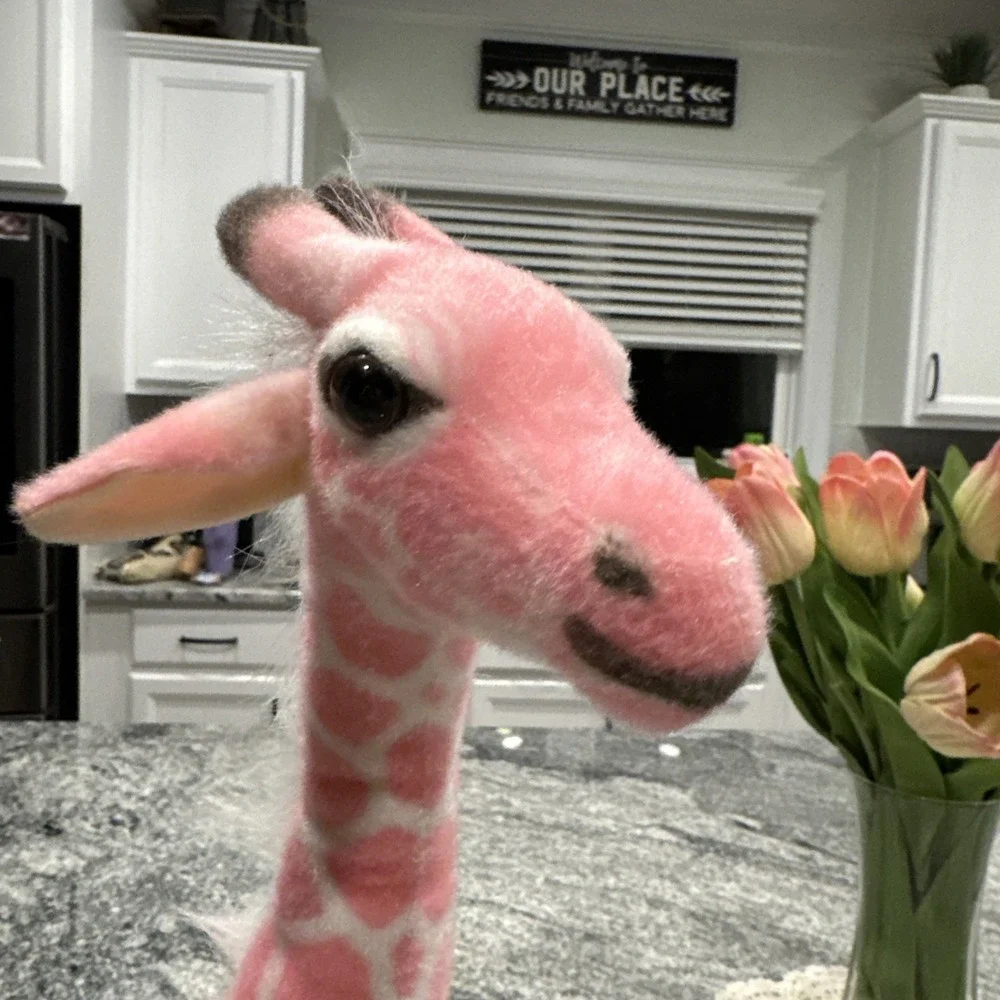Pink Giraffe Adventure Planet 20in Standing Plush Stuffed Toy AP-GPI25